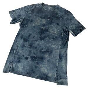 Lululemon Men’s Always Agile Short Sleeve Shirt Diamond True Navy Chambray XL